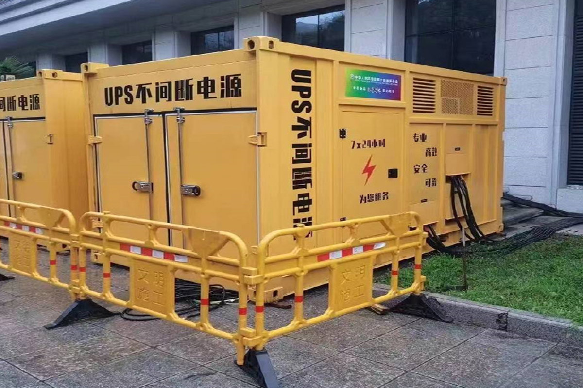 广南发电机租赁施工现场