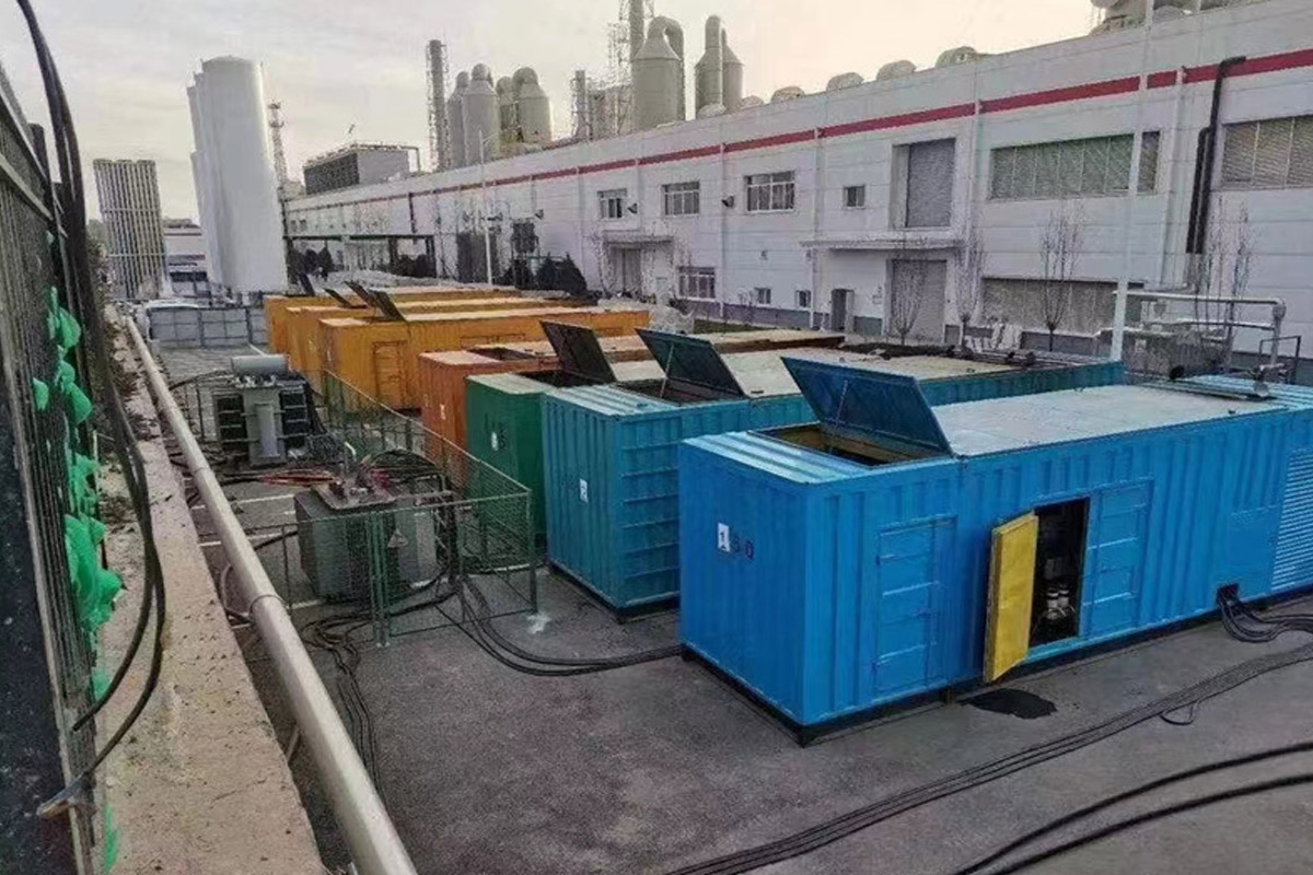 广南发电机租赁施工现场